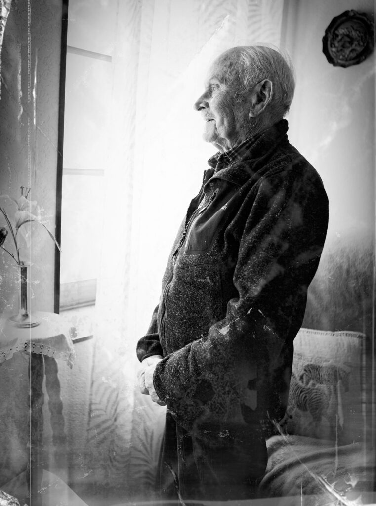 Portrait noir et blanc par la photographe du Perche Sophie K.
